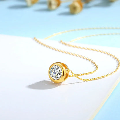 Aurora Moissanite VVS 18K Gold Necklace