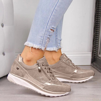 Brooke - Orthopedic Zip-Up Sneakers
