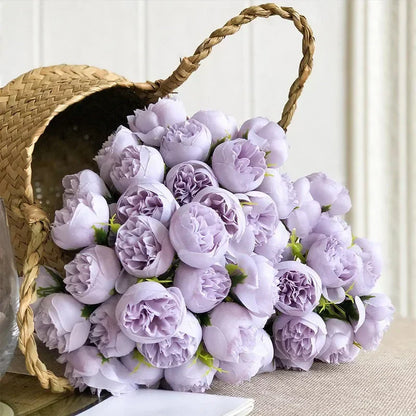 Tranquility Silk Floral Peony Bouquet