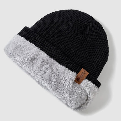Slouchy Knit Beanie with Fleece Lining