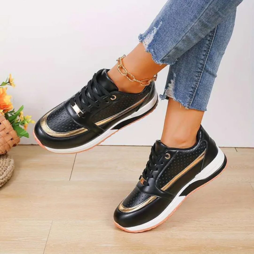 Margaret - Lace-Up Walking Sneakers