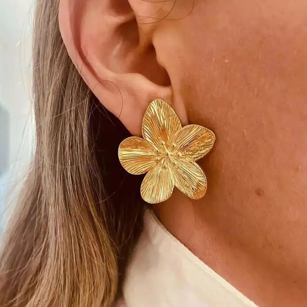 Autumn - Oversized Floral Earrings