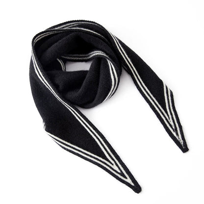Women’s Scarf with Contrast Stripe Trim