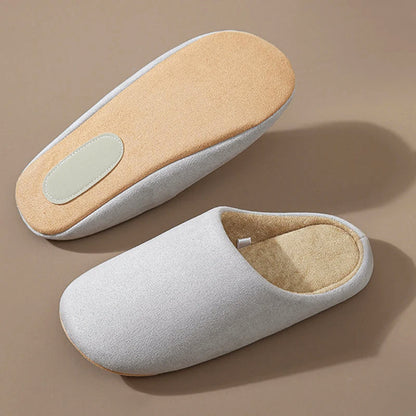 Women’s Faux Suede Indoor Slippers with Plush Lining