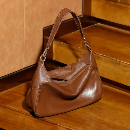 Women’s Genuine Leather Short-Handle Shoulder Bag