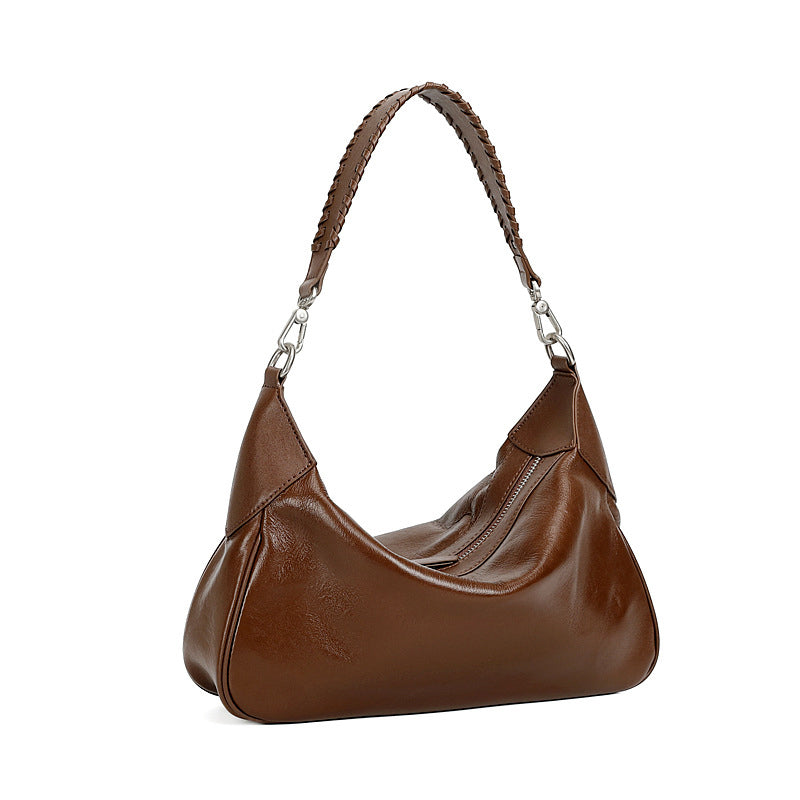 Women’s Genuine Leather Short-Handle Shoulder Bag