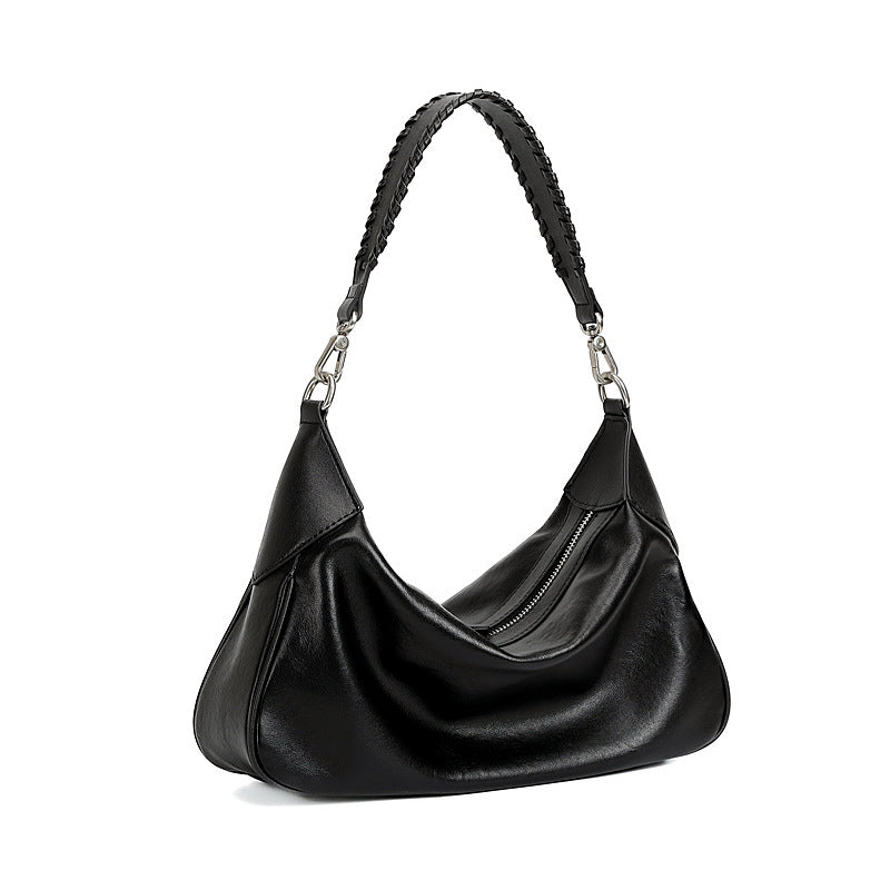 Women’s Genuine Leather Short-Handle Shoulder Bag