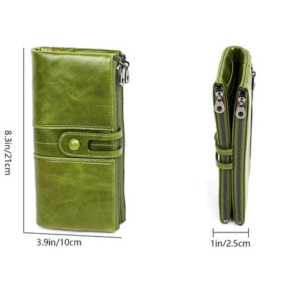 Maria - Leather Long Clutch Wallet