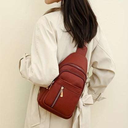 Margaret - Vegan Leather Sling Crossbody Bag