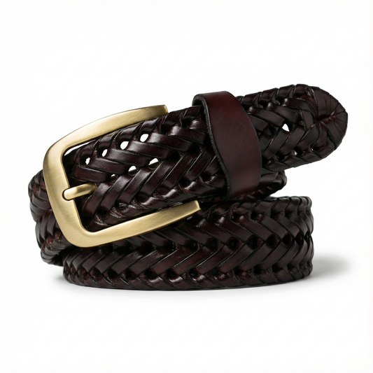 Braxton Braided Leather Belt