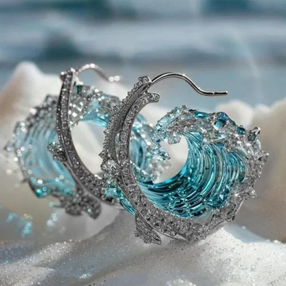 Jessica - Wave Hoop Earrings