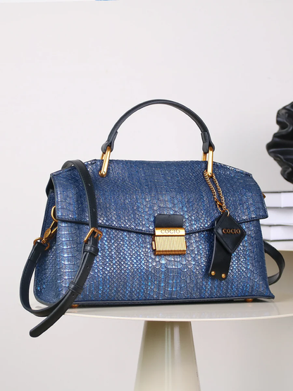 Lio Snake-Print Handbag