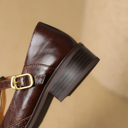 Ruelle Leather Mary Janes