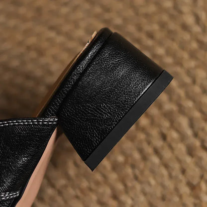 Maréa Genuine Leather Mules
