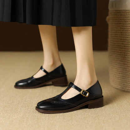 Ruelle Leather Mary Janes