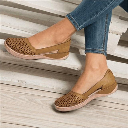 Anna - Orthopedic Plates Brown Shoes