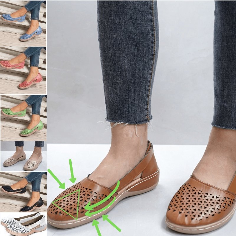 Anna - Orthopedic Plates Brown Shoes